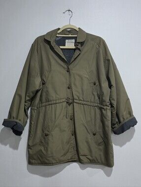 Vintage Pierre Clarence for Bergdorf Goodman Olive Green Wool-Lined Jacket Coat